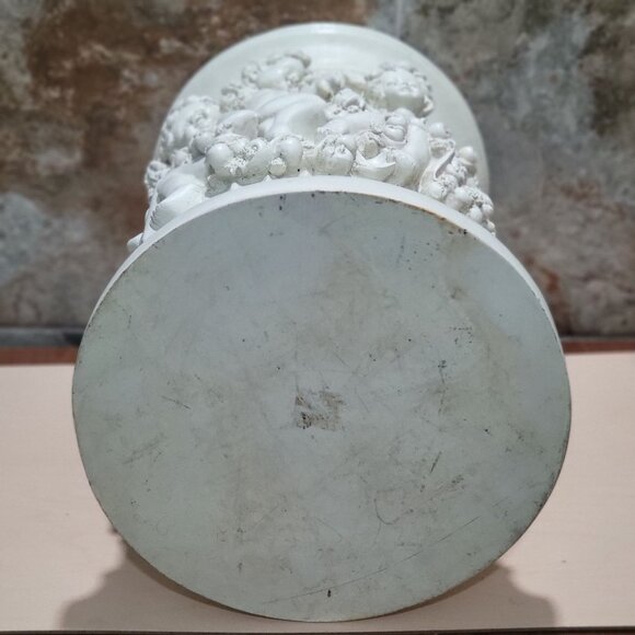 Decorative Column Pillar Plaster Cherub Carving Putti Floral Leafy Motif - Picture 6 of 13